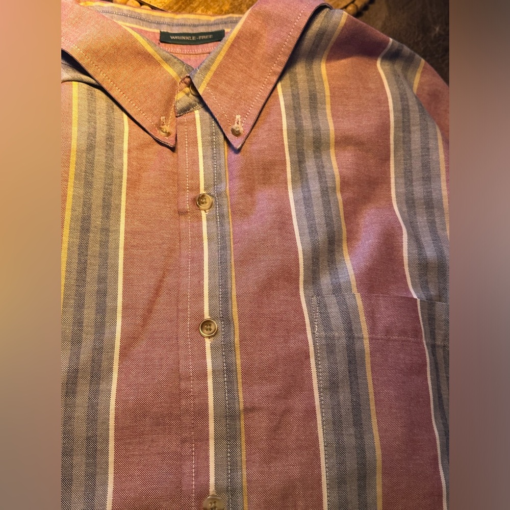 Manhattan Dress Short XXL Men Button Down Shirt Stripes XXXL 3XL